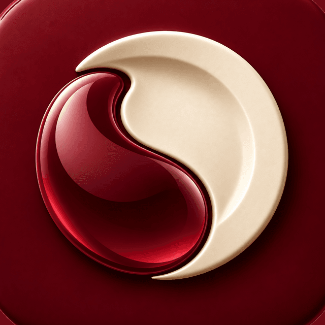 The VinoMesa app icon: a drop of red wine beside a cream plate
